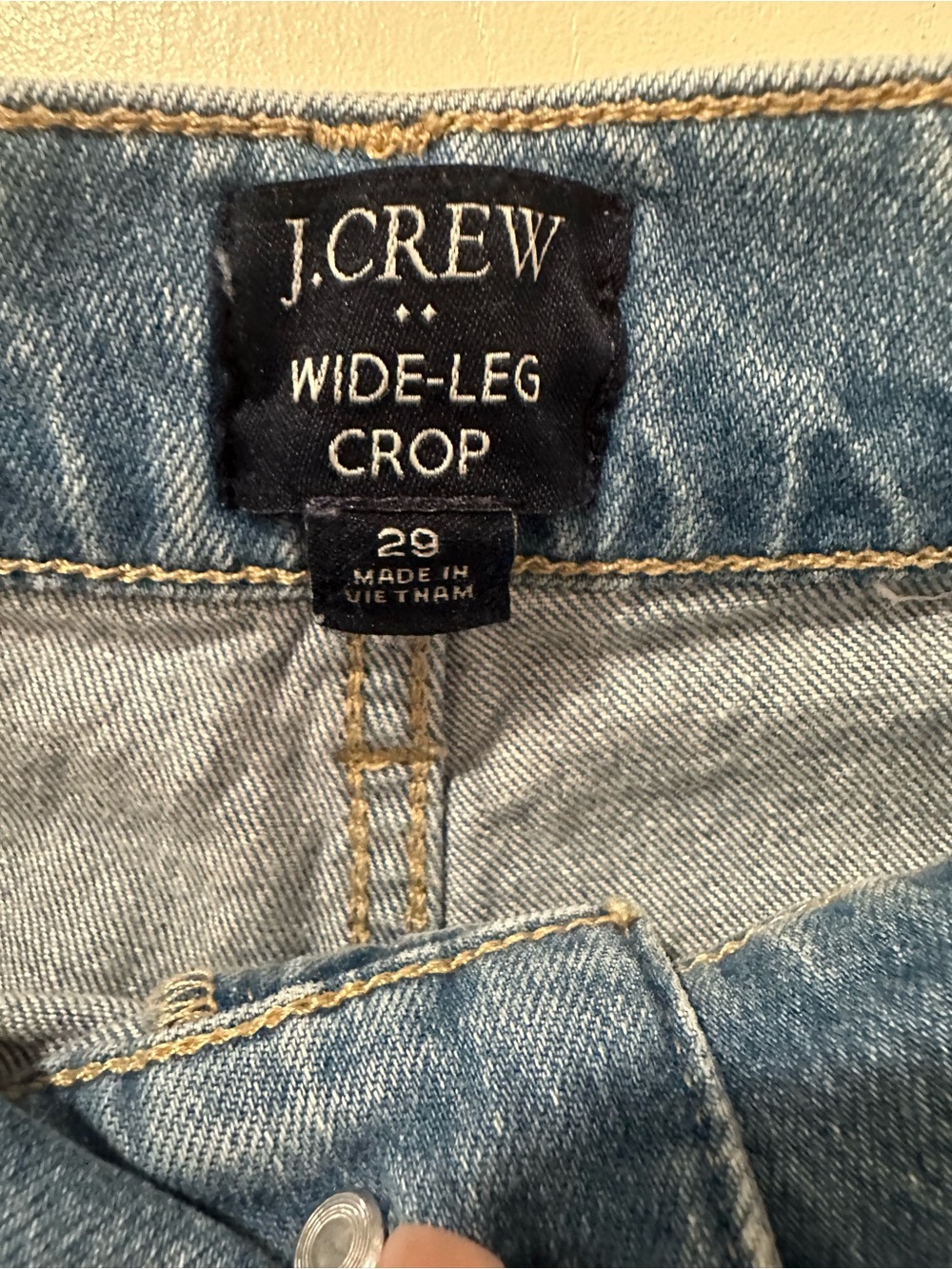 J. Crew Factory Light Blue Wide-Leg Jeans Size 29. Inseam 25 - Picture 4 of 5